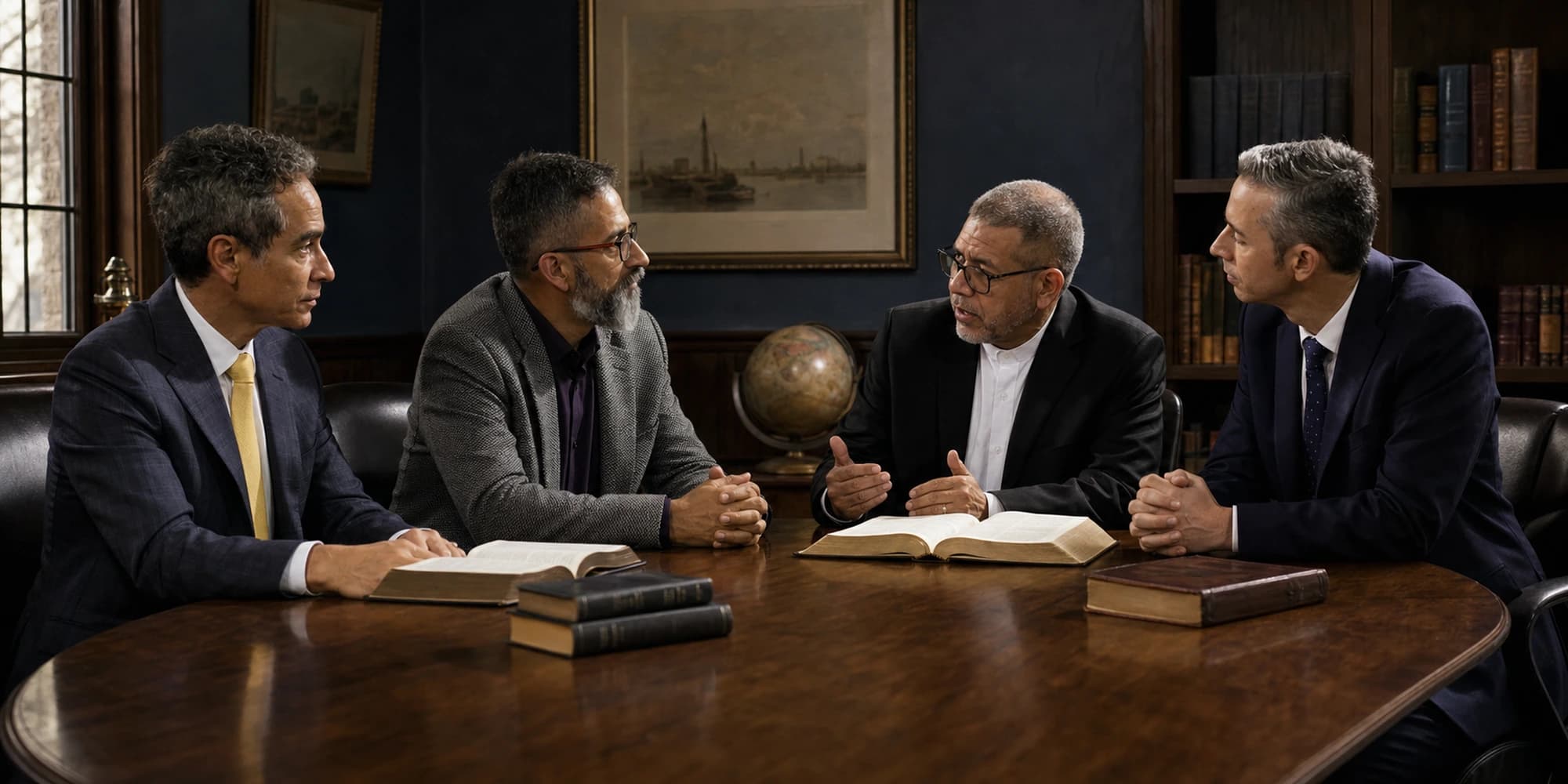 Ministros del presbiterio de la IPR durante un culto de ordenación